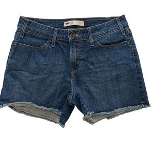Levi’s Denim Blue Women's High Rise Jean Shorts Cut Offs 10